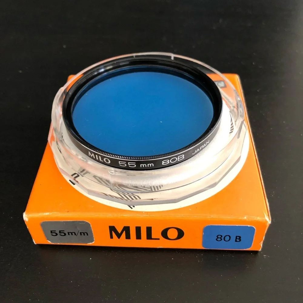 MILO 55mm 80B Glass Camera Blue Lens Filter Made in Japan New